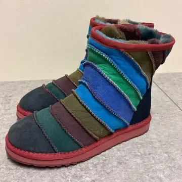 새상품급 Estacion/에스타시온 컬러풀 스티치 어그 부츠 M