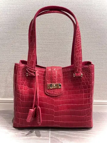 삼보, sanpo 크로커다일 백, 샤이니 핑크