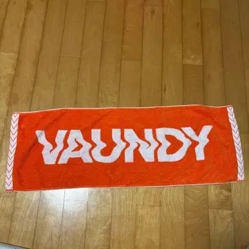 VAUNDY 로고 자카드 타월 ( 오렌지 x 화이트 )