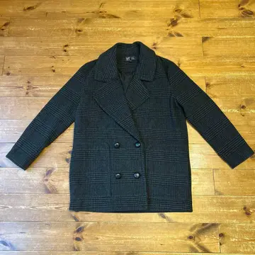 ZARA ZARAtrf 코트 그레이 체크 체스터 코트