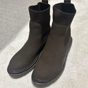 GU 리브 니트 삭스 부츠 다크 브라운 S 사이즈