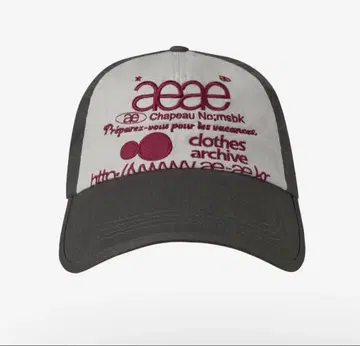 aeae 자수 로고 캡 그레이/블랙