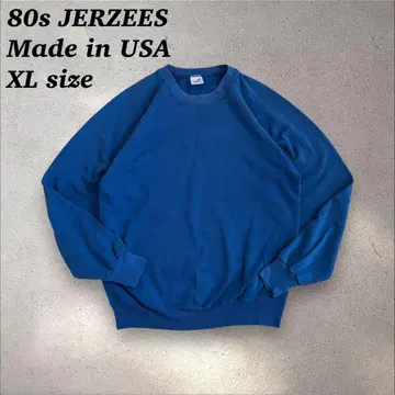 80sUSA제 JERZEES 맨투맨 파랑 XL 사이즈 페이드 무지2