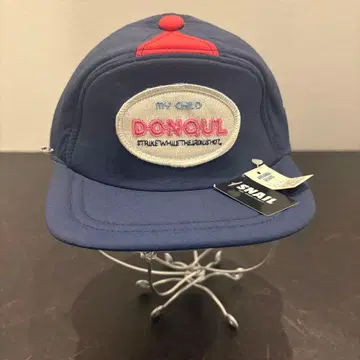 90s DEADSTOCK DONOUL 자수 로고 네이비 캡