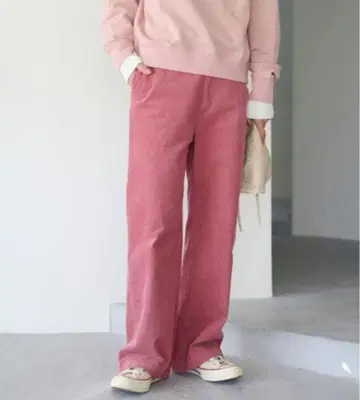 새상품 저널 스탠다드 코튼 코듀로이 스트레이트 팬츠 핑크