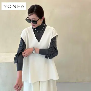 YONFA YONFA 플래시 터틀 니트 차콜 그레이