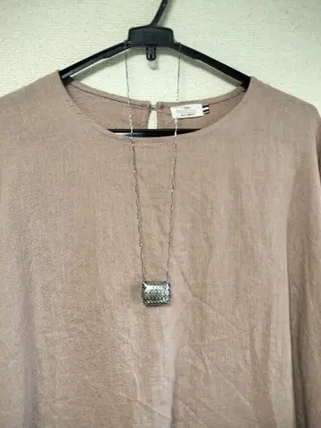 실버 뜨개질 목걸이