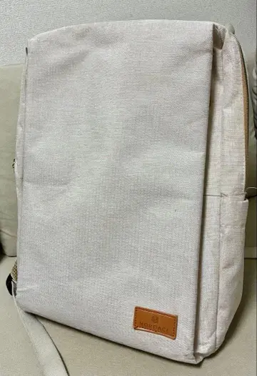 MODERAGE 베이지 캔버스 백팩