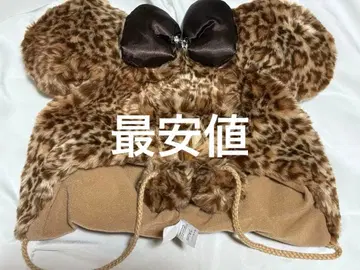 디즈니 미니 레오파드 무늬 팬캡 브라운