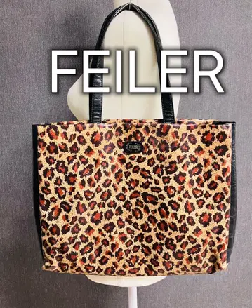 FEILER 페이러 레오파드 무늬 핸드백 토트백