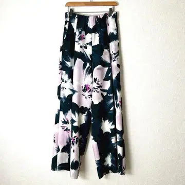 DRIES VAN NOTEN 플로럴 프린트 와이드 팬츠 네이비