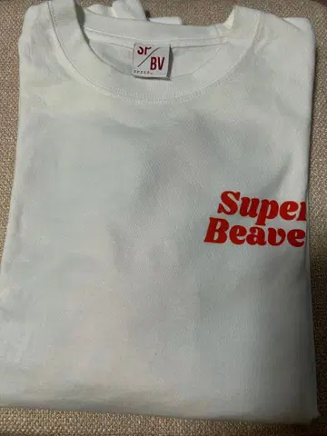 Super Beaver 롱 슬리브 티셔츠 화이트 M 사이즈