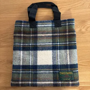 [ 새상품 ] TWEEDMILL 체크 무늬 토트백
