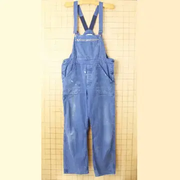 70s80s 유로 헤링본 워크 오버롤 W38 네이비 aw78