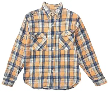 웨어하우스 더블웍스 육중 헤비 플란넬 셔츠 오렌지 계열 40