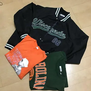 Wisconsin 86 바시티 자켓 롱 T 2장