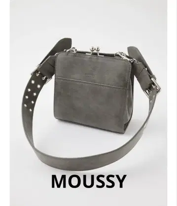 새상품급 MOUSSY 마우지 가마구치 숄더백 그레이
