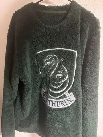 슬리데린 플리스 룸웨어 다크 그린