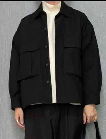 HARE BIG 셔츠 블루종 블랙 S 사이즈