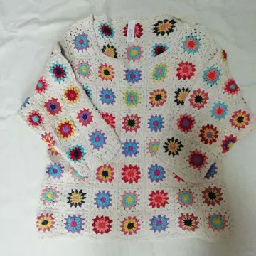 코튼 니트 베이직 꽃무늬 크로 셰 뜨개질 플라워 Niche.