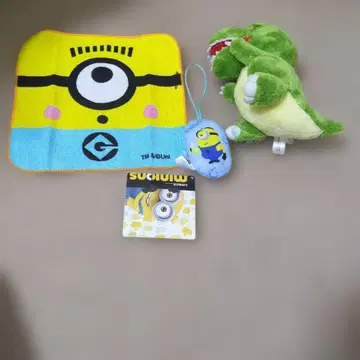 젤라 시크 파크의 마스코트와 미니언의 타월 손수건입니다