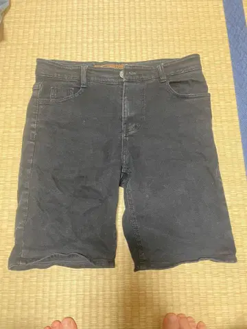 블랙 데님 숏팬츠