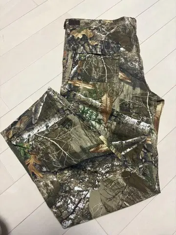 카모플라쥬 카고 팬츠 복수 포켓 부착 리얼 트리 구제 의류