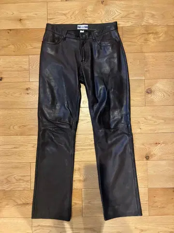 [레어 새상품급] GAP 가죽 팬츠 천연 가죽 브라운 Y2K