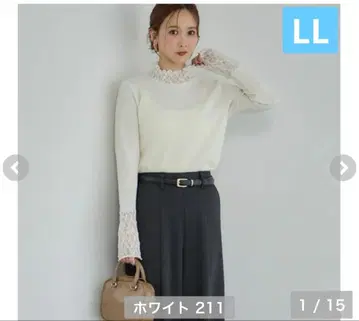 시마무라 다나카 리나 mysa 레이스 풀오버 LL 사이즈