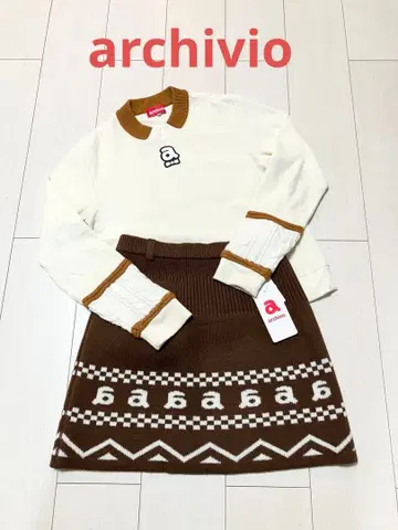 (새상품급 새상품) 아르치비오 풀오버 리버서블 스커트 사이즈 36