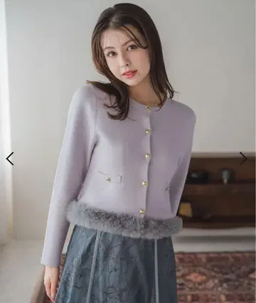 2025 가을/겨울 신상 밑단 퍼 니트 가디건
