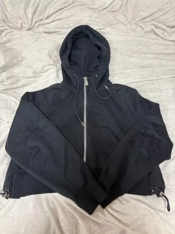 sacai S 스웨트 저지 후디 블랙