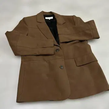 ZARA 스웨이드풍 스트레이트 블레이저 브라운