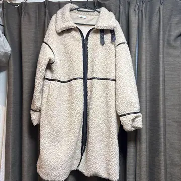 calin 보아 코트 크림색