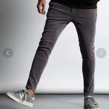 더퍼 지속가능한 에코 코듀로이 스키니 팬츠 M 그레이