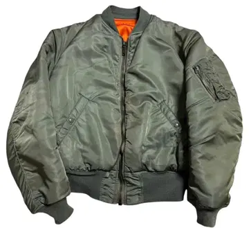 빈티지 65년식 알파 밀리터리 플라이트 자켓 세이지 그린 L
