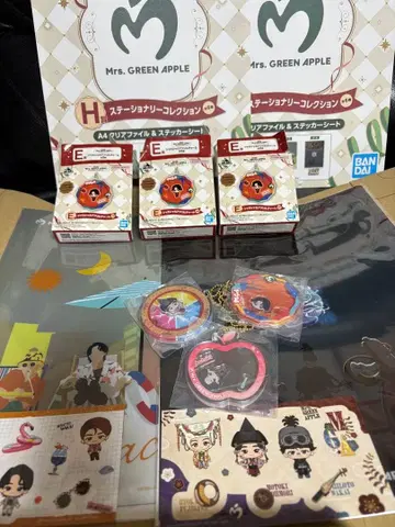 미세스 제일복권 E상 아크릴 참 오오모리 모토키 컴플리트 3종 파일 2매