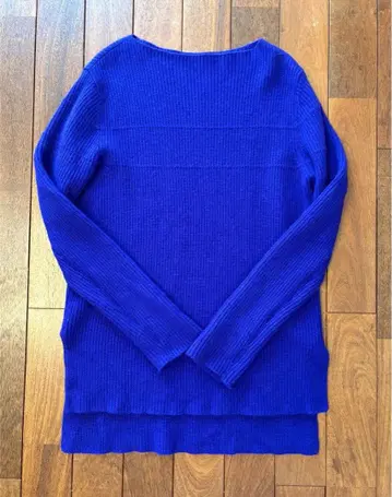 ICB 새상품급 울 캐시미어 로얄 블루 니트 스웨터