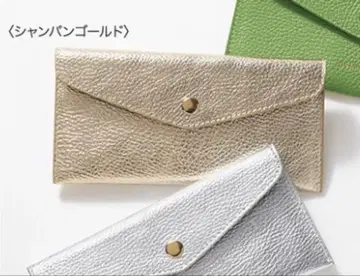 AULENTTI 오우렌티 이탈리아제 슬림 장지갑 샴페인 골드