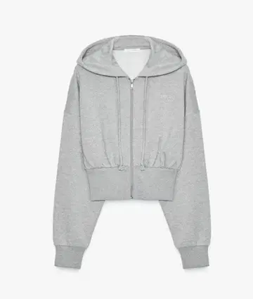 ZARA 글리터 크롭 맨투맨 후드티