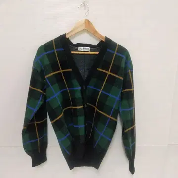 12.19 H16 빈티지 체크 무늬 M 가디건