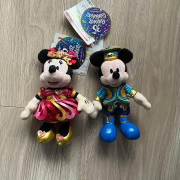 미키 미니 35주년 해피니스 셀레브레이션 인형 배지 세트