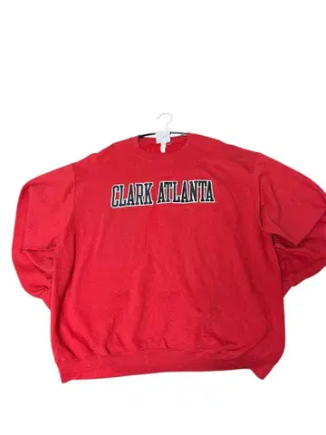 챔피언 클락 애틀랜타 로고 스웨트 셔츠 빨간색