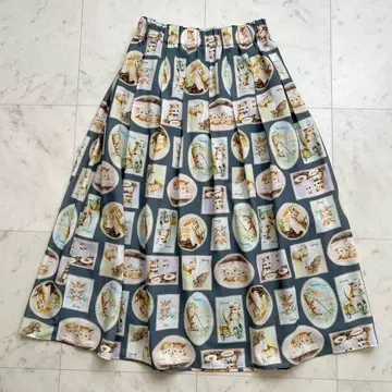 Franche lippee 프랑슈리페 Diary 스커트 고양이 패턴