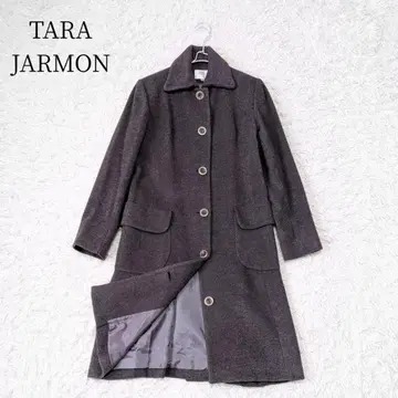 타라자몽 [프랑스제/울 혼방] 스탠 칼라 롱 코트 38 가을/겨울 출퇴근