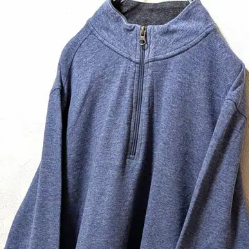 잉글리시 랜더리 하프 지퍼 맨투맨 트레이닝복 네이비 구제 의류