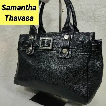 Samantha Thavasa 핸드백 여성용 가죽 블랙
