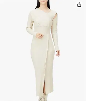 현품 한정 스나이델 슬릿 니트 롱 원피스 스타일업