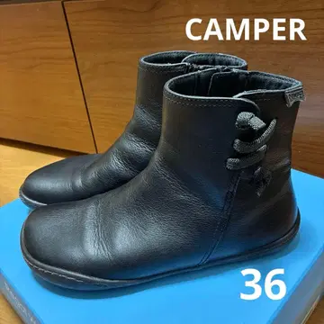 CAMPER 페우카미 가죽 숏부츠 블랙 36