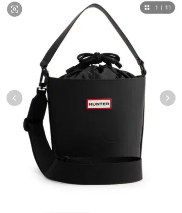 HUNTER 버킷형 숄더백 블랙
